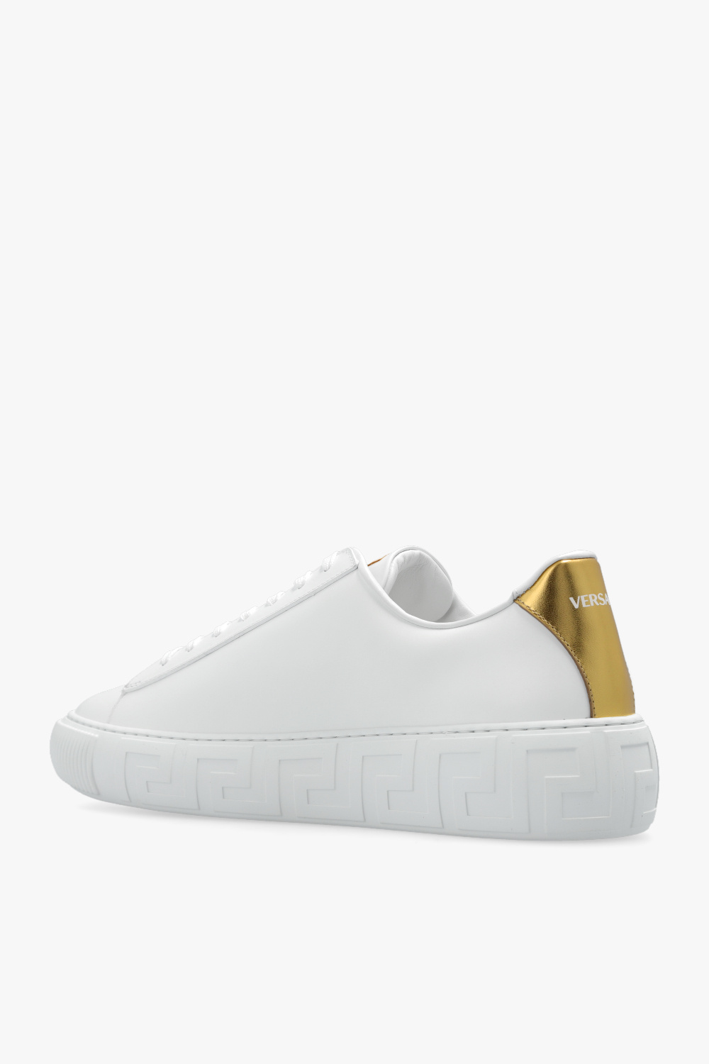 Versace medusa sale gold trim sneakers